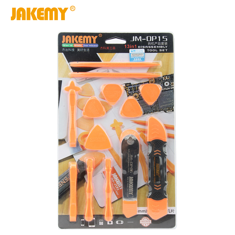 Spudger Plastic Set - JAKEMY 13 in 1 スマートフォンこじ開け修復ツール iPhone