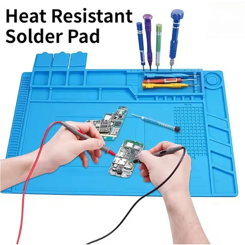 Electronics Repair Workstation - 45*30 センチメートル断熱作業マットはんだステーション修理パッドメンテナンス磁気帯電防止電子修理パッド