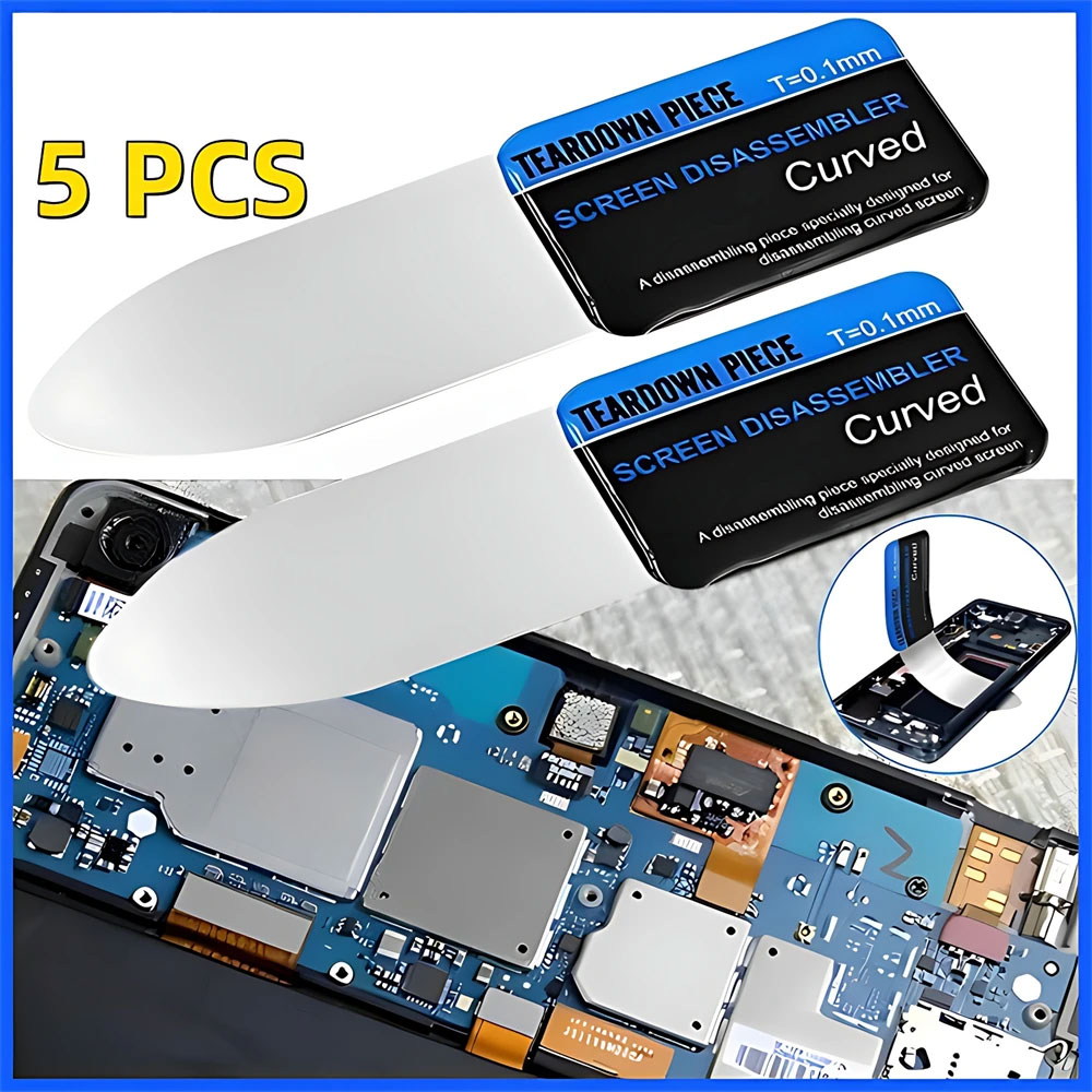 Spudger Plastic Set - 携帯電話曲面液晶画面スパッジャー開口部こじ開けカードツール1-5個超薄型フレキシブル携帯電話分解用スチールメタル