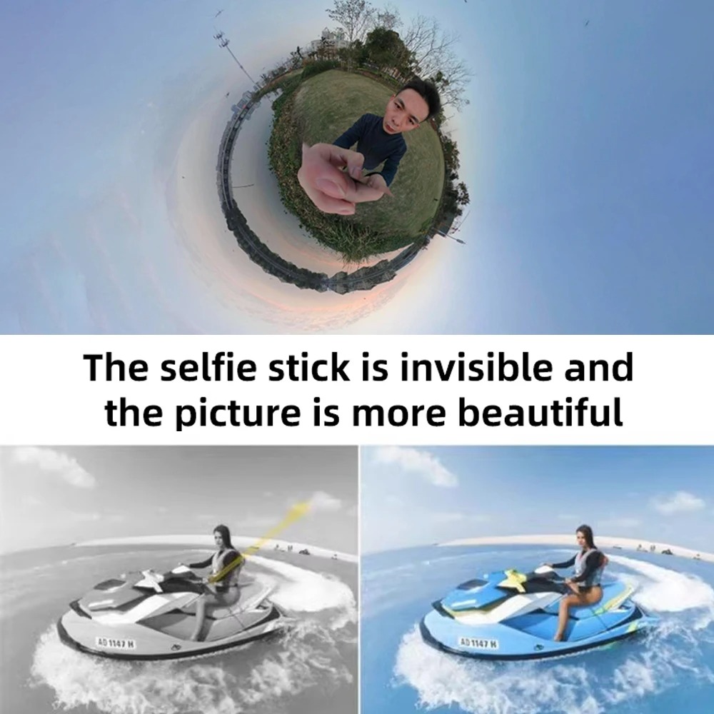 3 メートルカーボンファイバースケーラブル一脚拡張版目に見え - Insta360 Camera X3 のレビューと価格