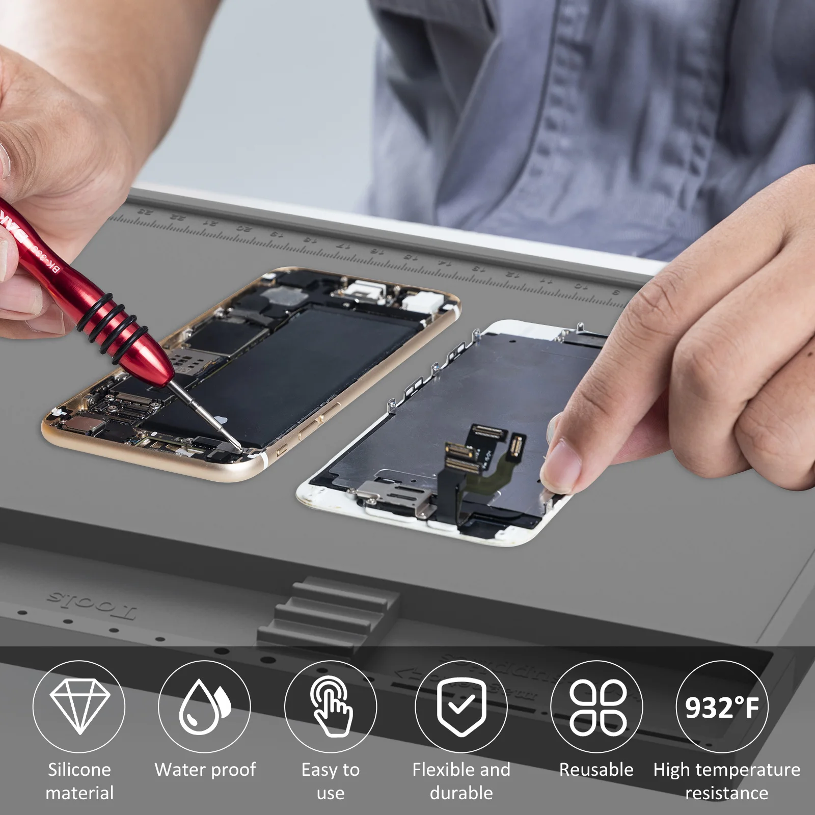 はんだ付けステーションマット シリコン作業修理パッド 932 - Electronics Repair Workstation のレビューと価格